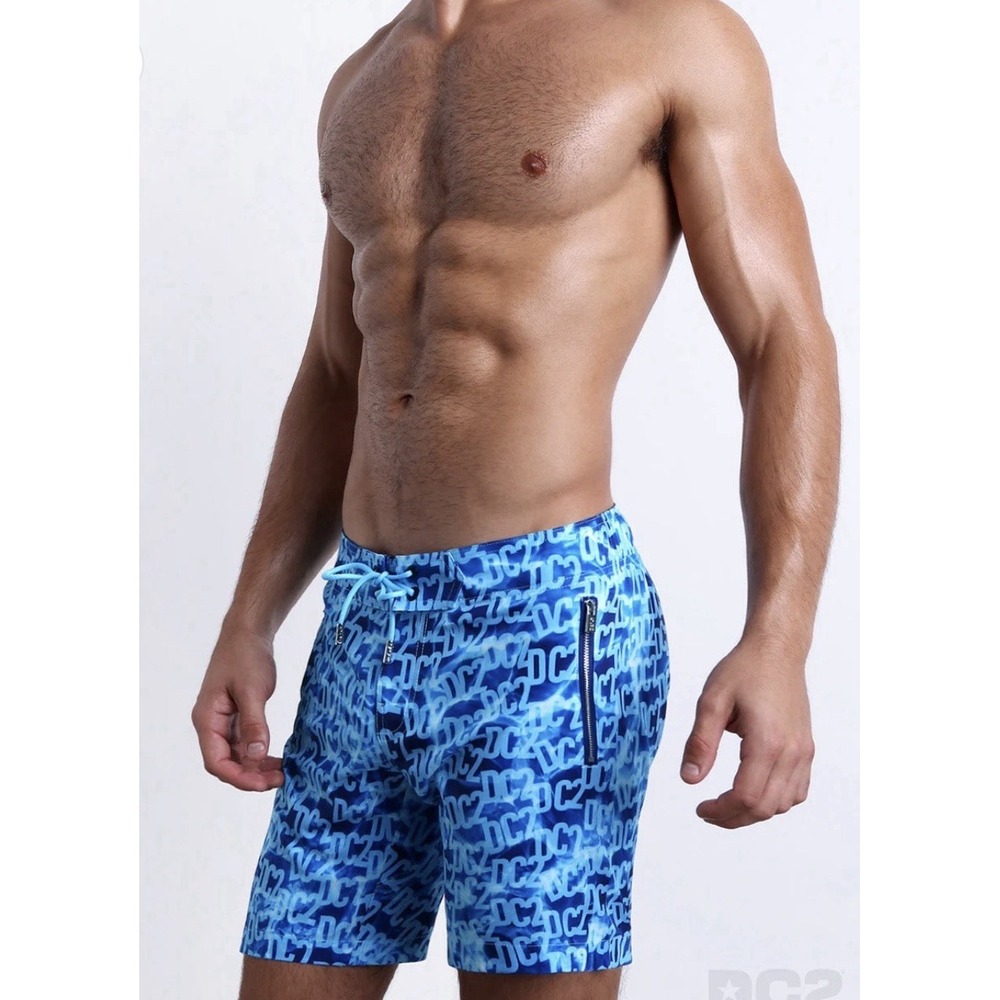 dc2 miami Wet Flex Boardshorts Sz XL blue UPF 50 Water Repellant